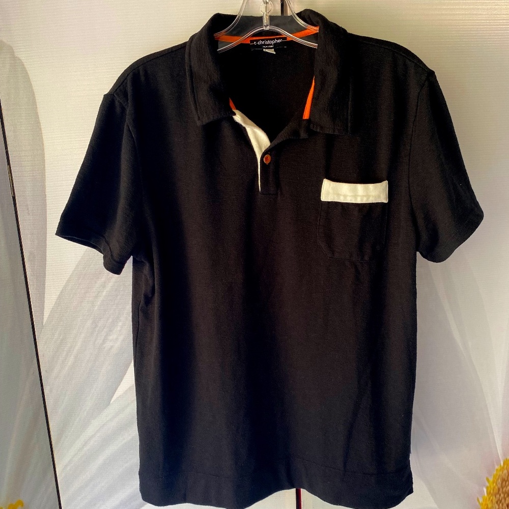T. Christopher black polo